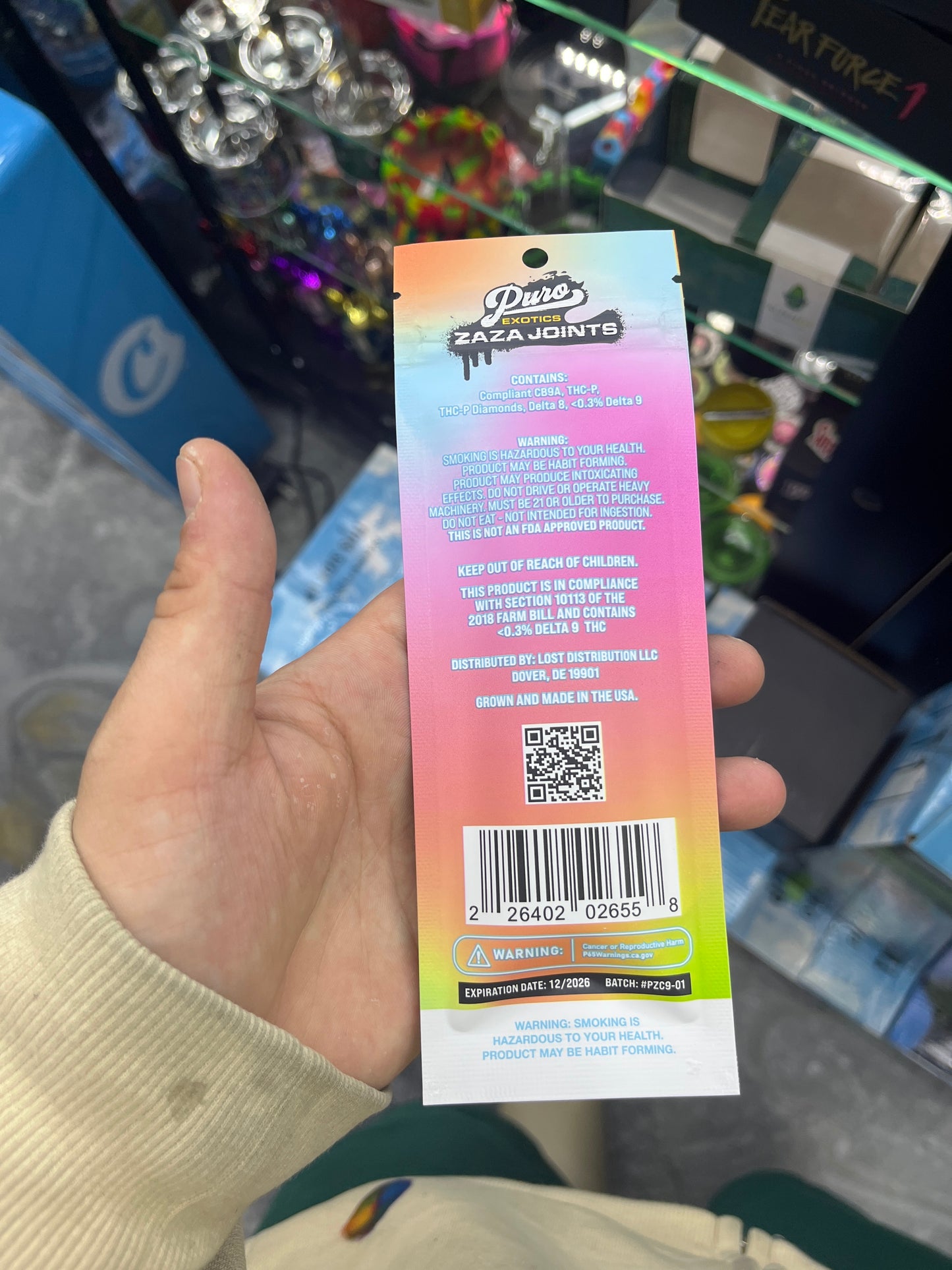 Puro exotics Zara joints CB9A thcp prerolls rainbow wowie sativa