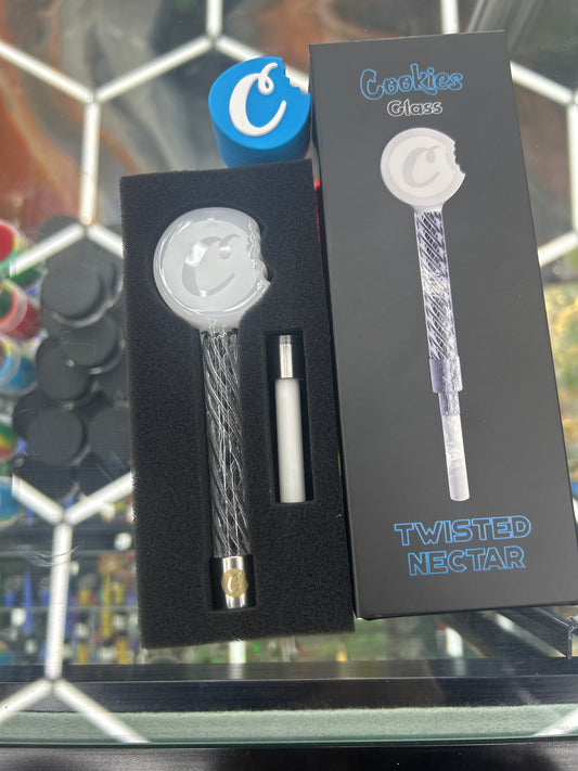 Cookies glass nectar collector twisted nectar white