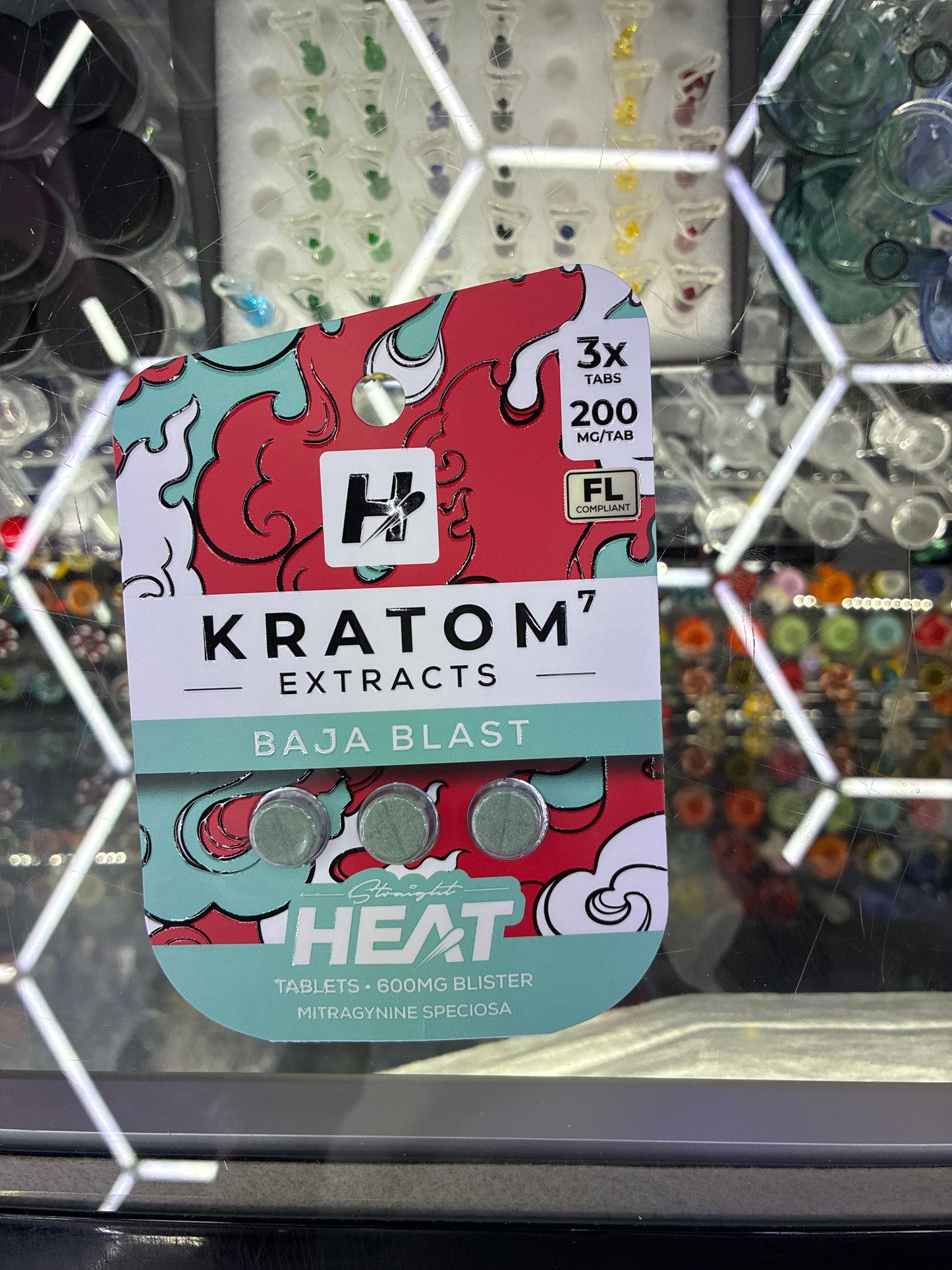 Heat kratom extracts Baja blast 200mg x3ct