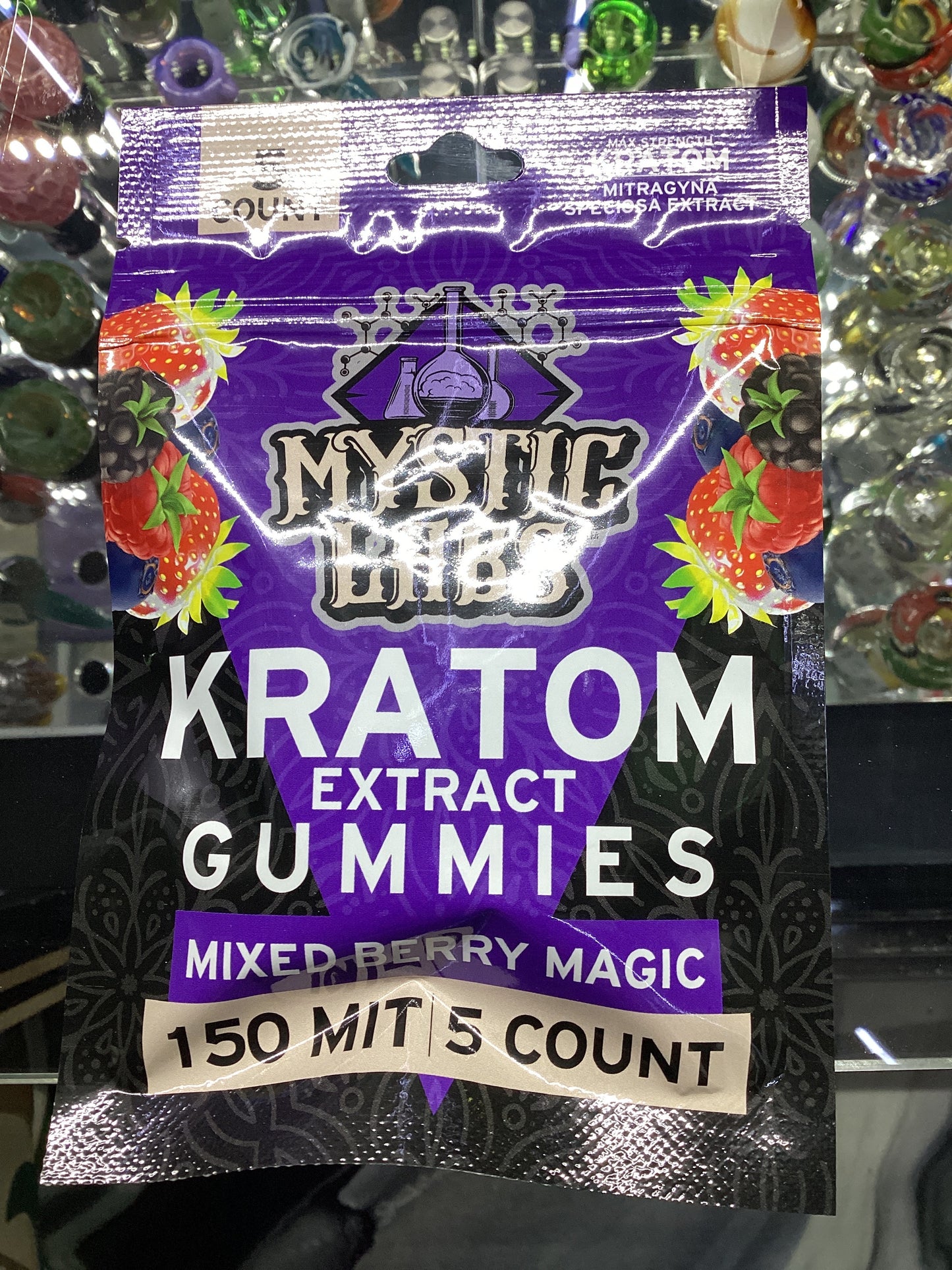 Mystic labs kratom extract gummies mixed berry magic 150 MIT 5 count