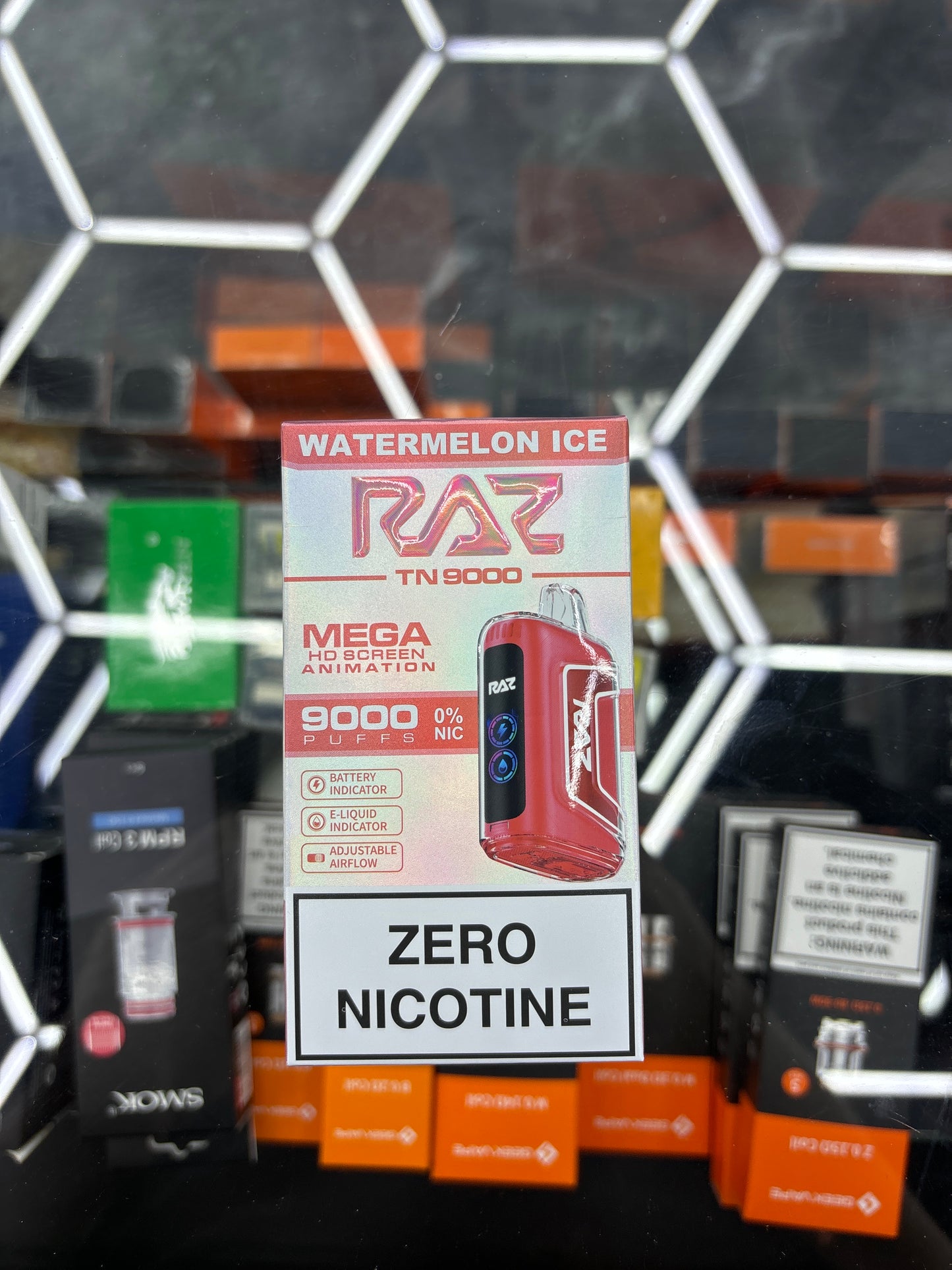 Raz 9000puffs watermelon ice zero nicotine