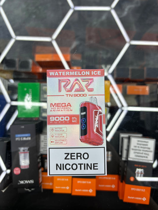 Raz 9000puffs watermelon ice zero nicotine
