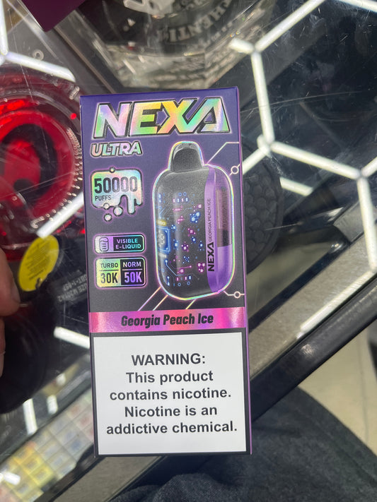 Nexa 50k puffs georgia peach ice