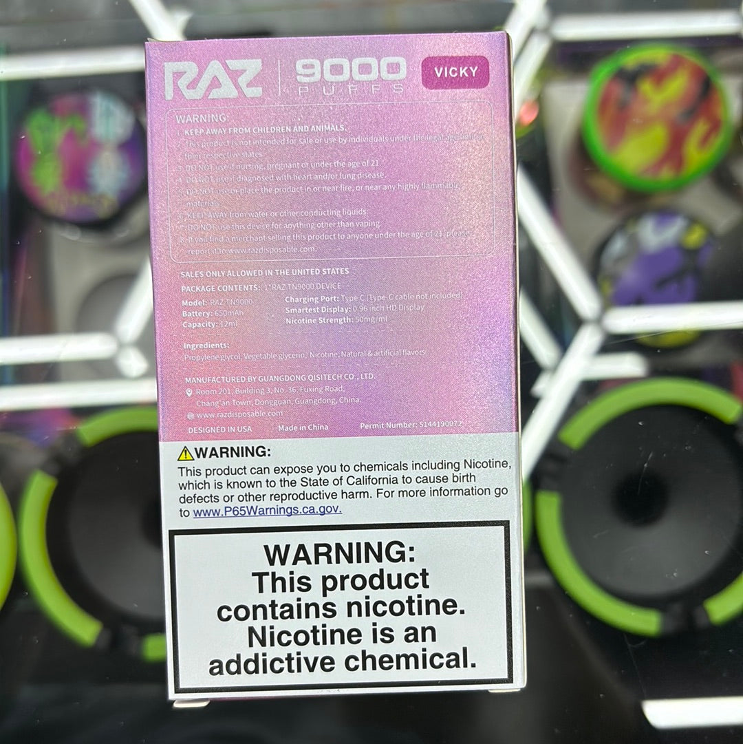 Raz vicky 9000 puffs