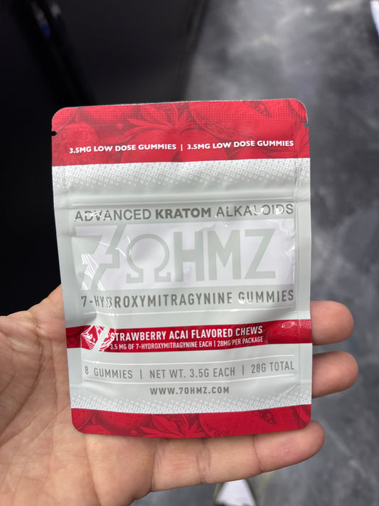 Advanced kratom alkaloid 7hydroximitgyine gummies 28g strawberry acai flavored
