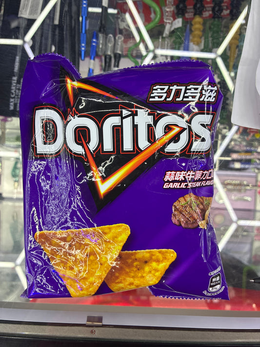 Doritos garlic steak flavor