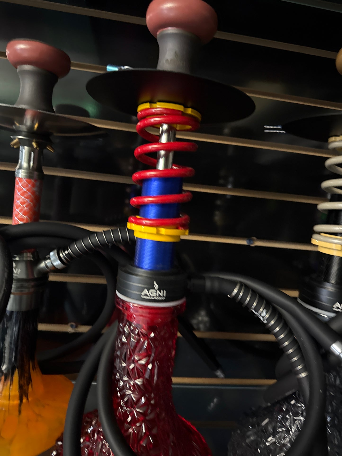 Agni premium hookah f1 yellow/ red