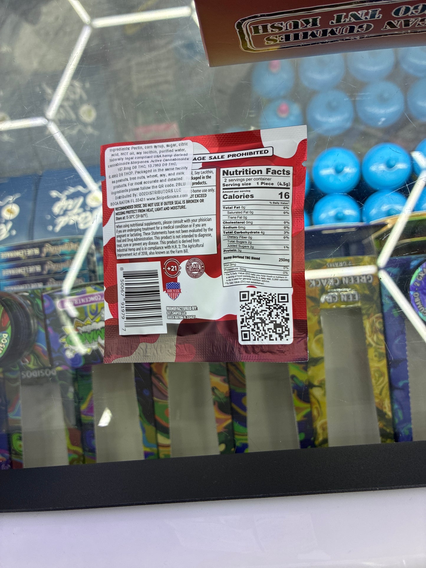 Snipe explosive blend vegan gummies 250mg watermelon c4 hybrid