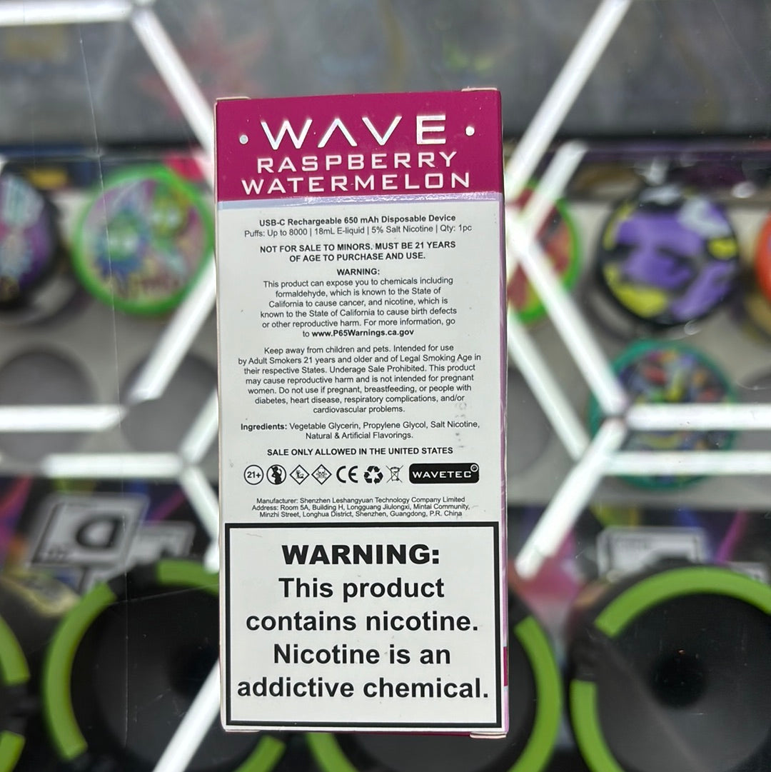 Wave raspberry watermelon, 8000 puffs