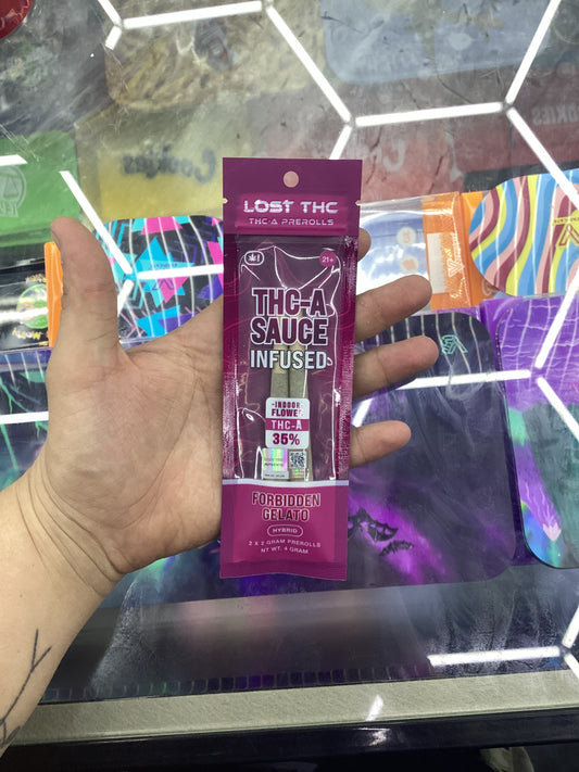 Lost thc-a pre-rolls, thca sauce, infuse forbidden gelato