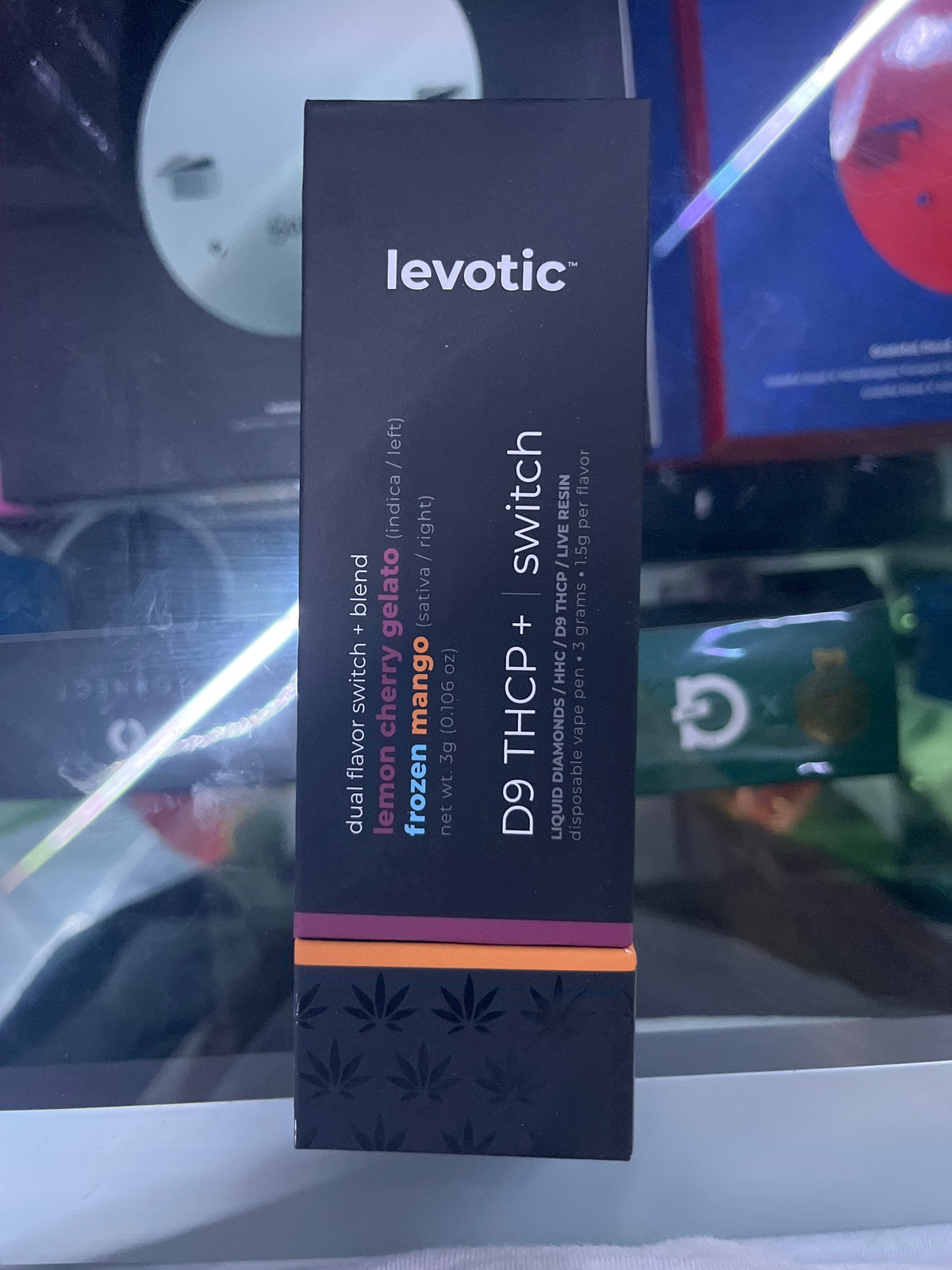 Levotic dual flavor + blend mode d9thcp lemon cherry gelato/ frozen  mango