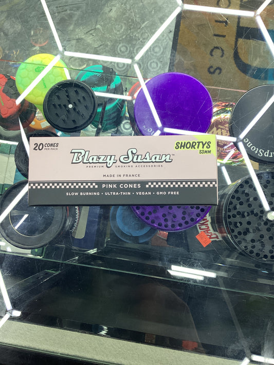 Blazy Susan shorty 53mm pre rolled cones pink 20ct