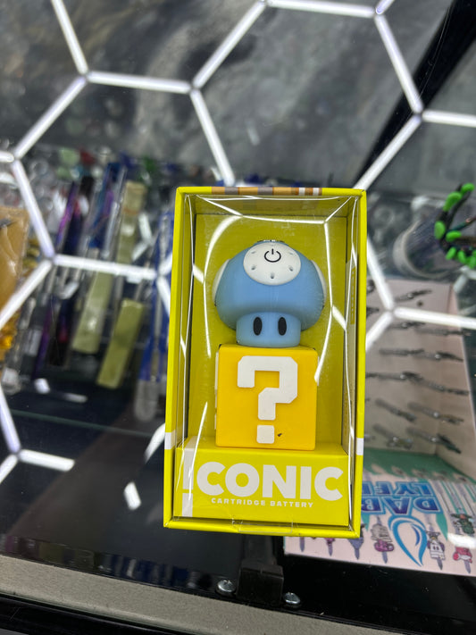Iconic cartridge battery mushroom blue