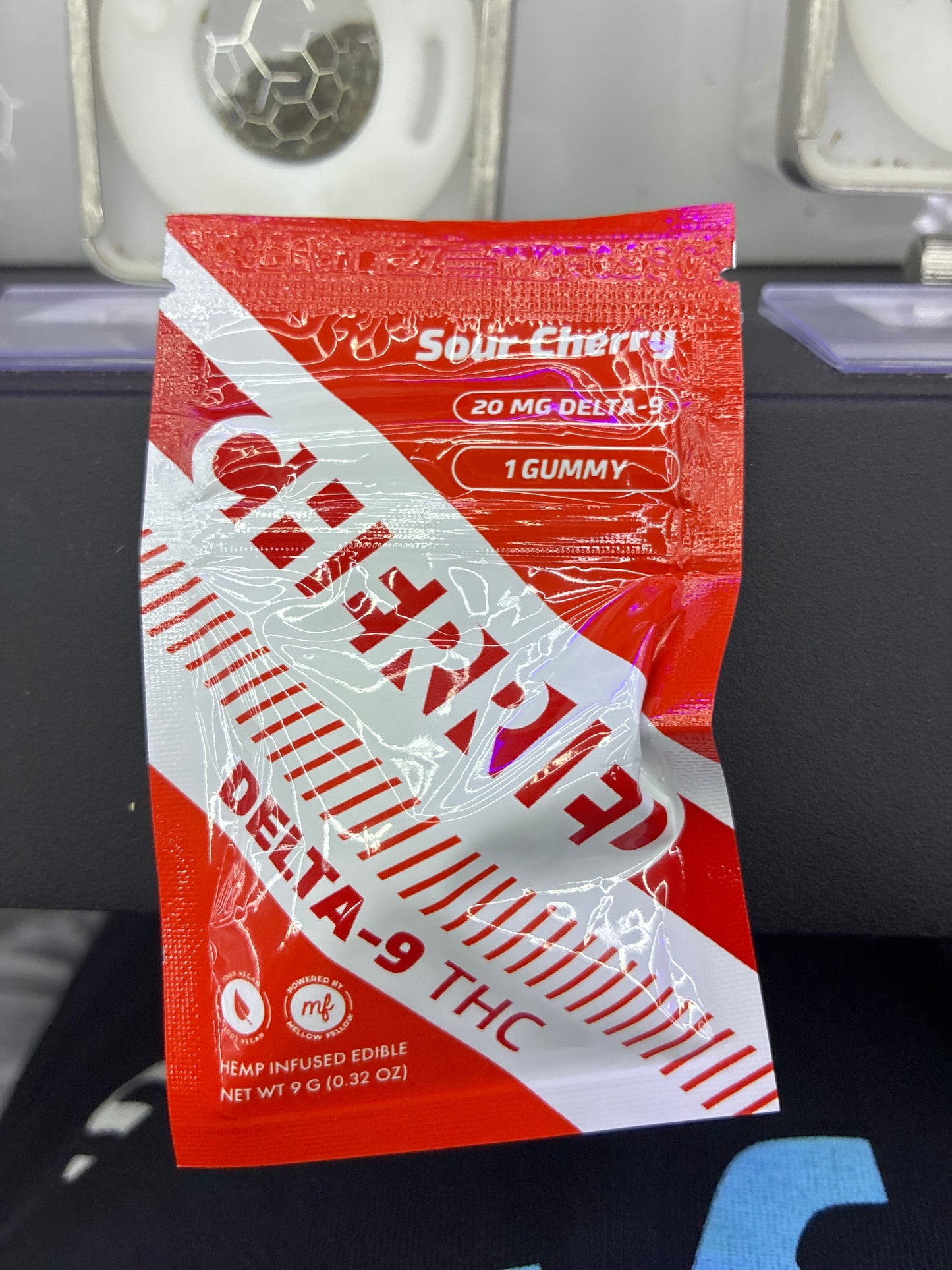 Cherried d9 20mg gummy sour cherry