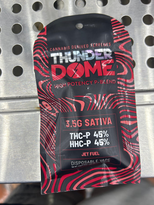 Thunder Dome Thc-p hhc-p blend 3.5g disposable jet fuel sativa