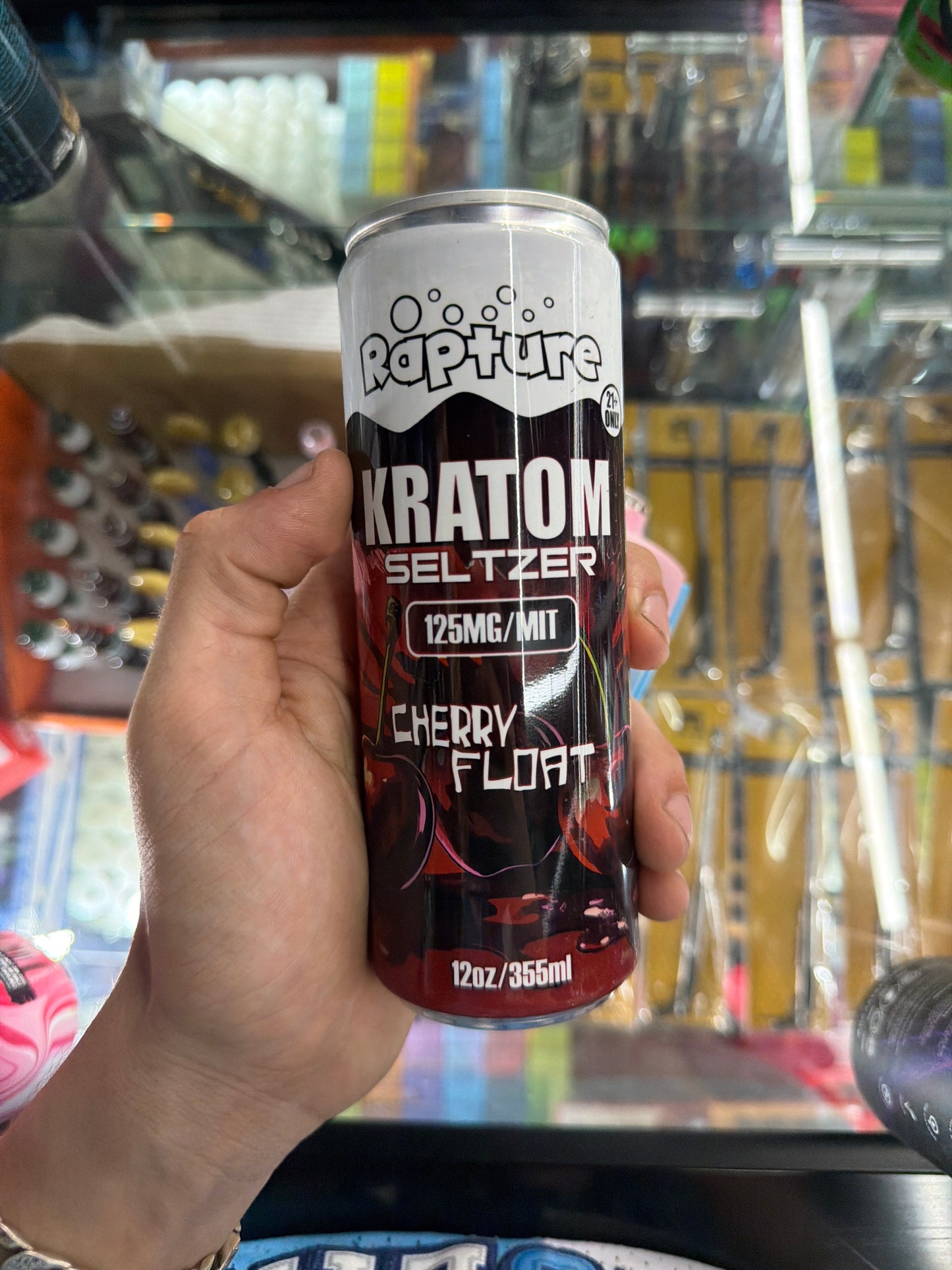 Rapture Kratom Seltzer 125mit cherry float