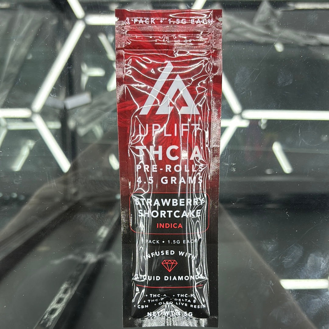 Uplift THCA pre-rolls, 4.5 g strawberry shortcake Indica