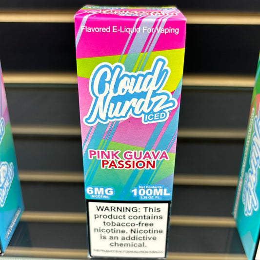 Cloud nurdz pink guava passion, iced 6mg