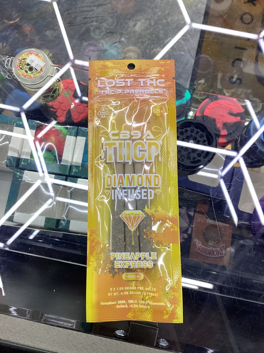 Lost thc thc p 3 pack pre rolls Pineapple Express indica
