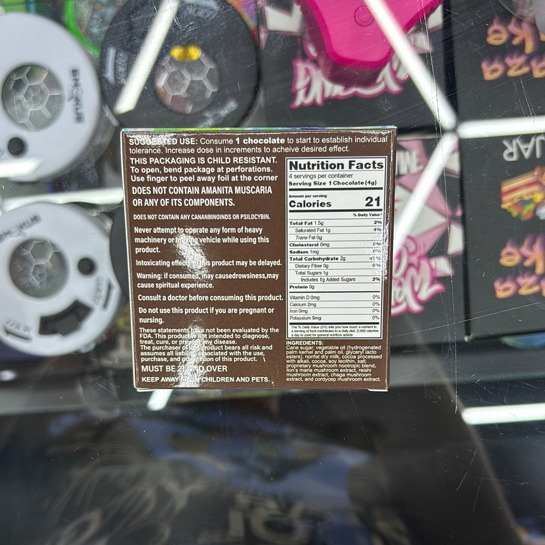 Shrumfuzed 4pack dark chocolate shroom gummies