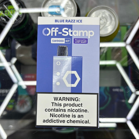 Off stamp blue razz ice