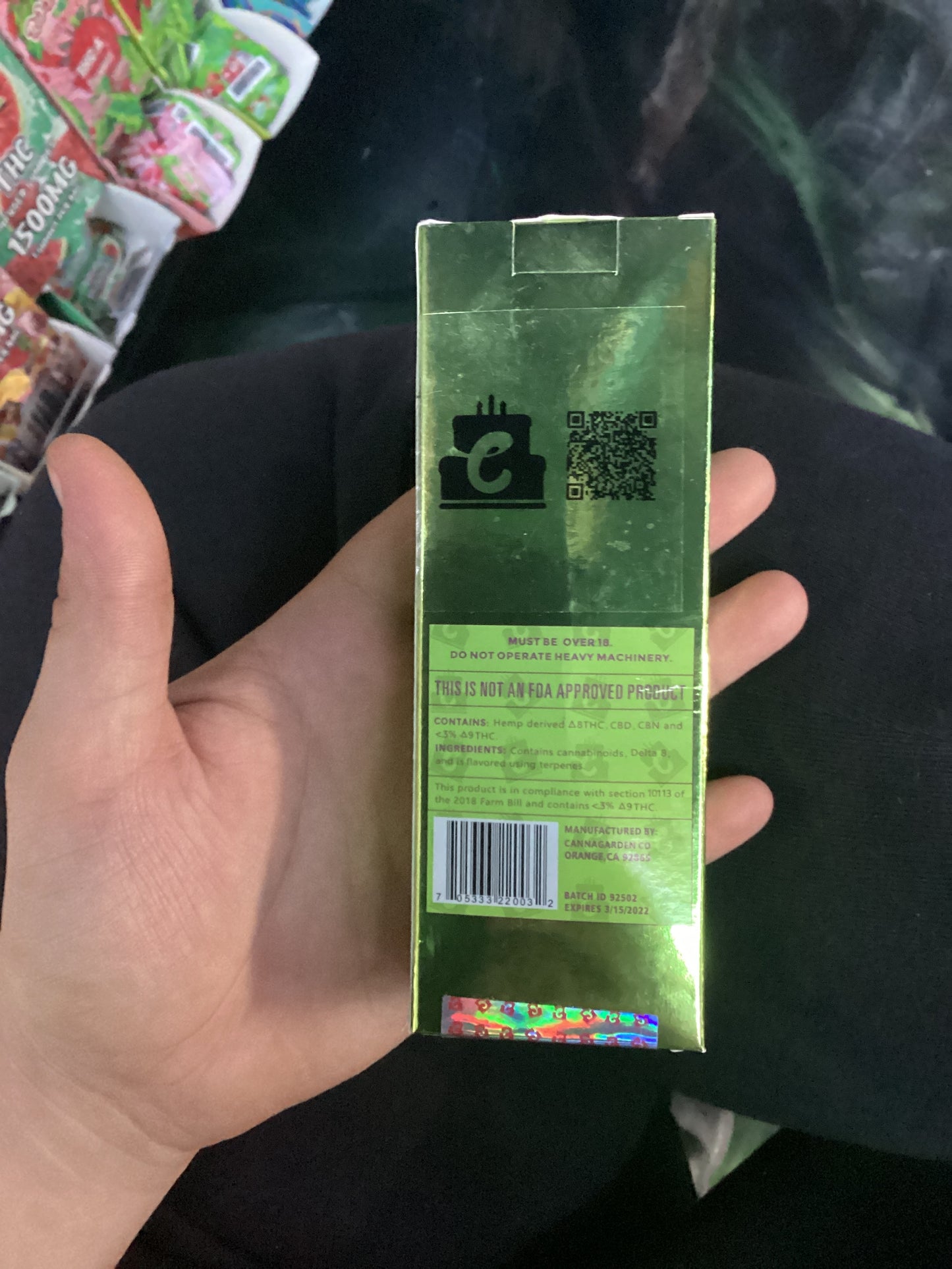 Cake XL delta 8 1G disposable banana cookies indica