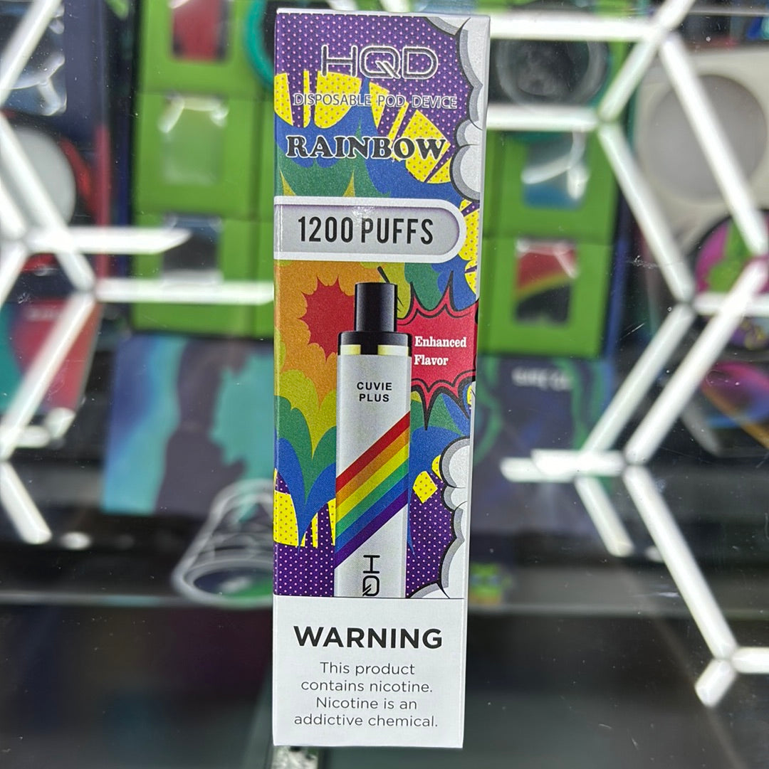 HQD rainbow 1200 puffs curvie plus