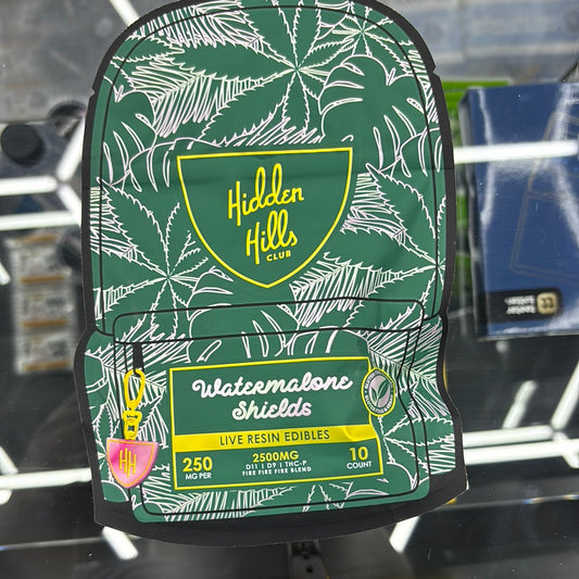 Hidden Hills club watermelone , shields,, 25000 MG 10 count