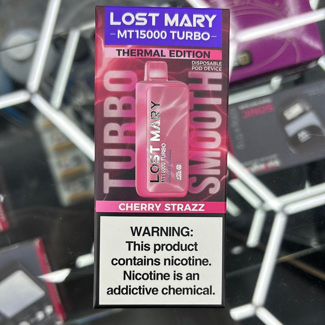 Lost Mary cherry strazz 15,000 puffs thermal edition
