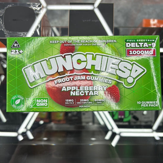 Munchies fruit jam gummies appleberry nectar 10 gummy’s per pack 1000MG