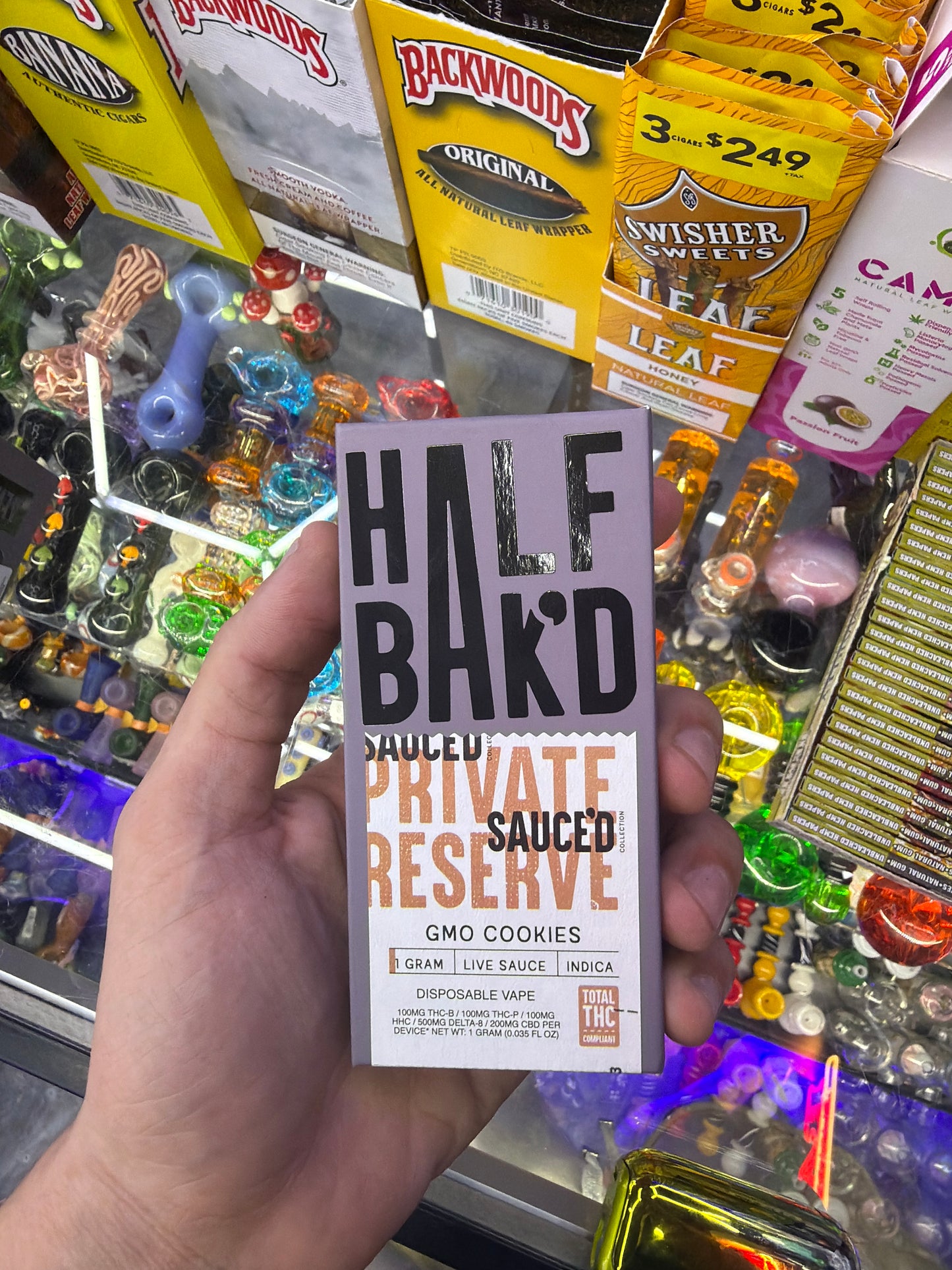 Half Bak’D hype blend thcp disposa vape 1g gmo cookies