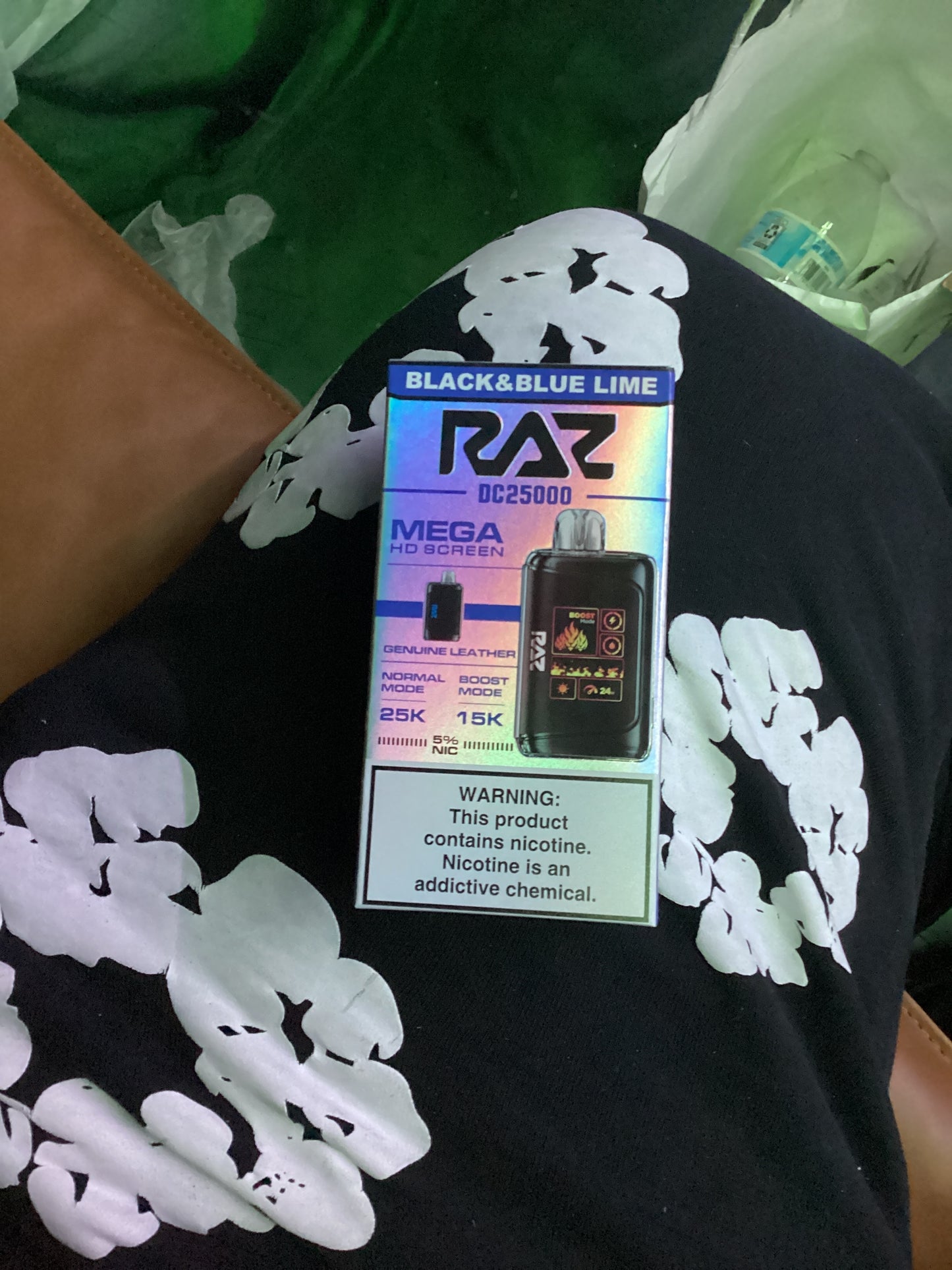 Raz dc25000 25k puffs black & blue lime