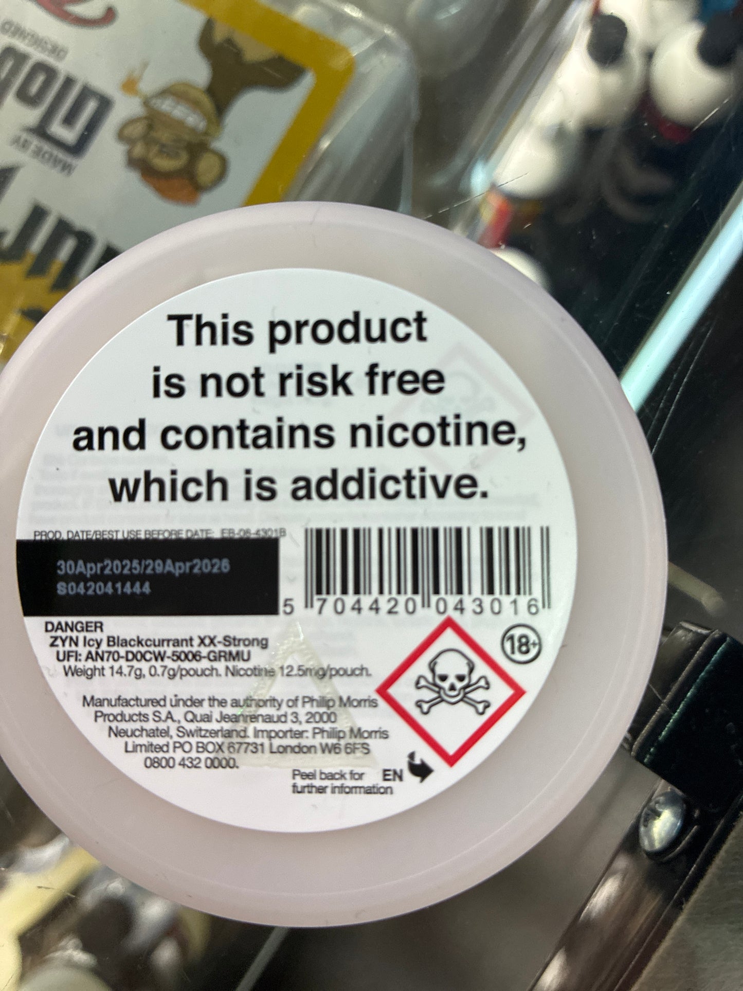 Zyn icy blackcurrant - xxstrong 12.5mg