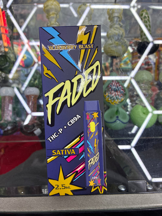 Faded thc-p + cb9a 2.5ml disposable sativa blueberry blast