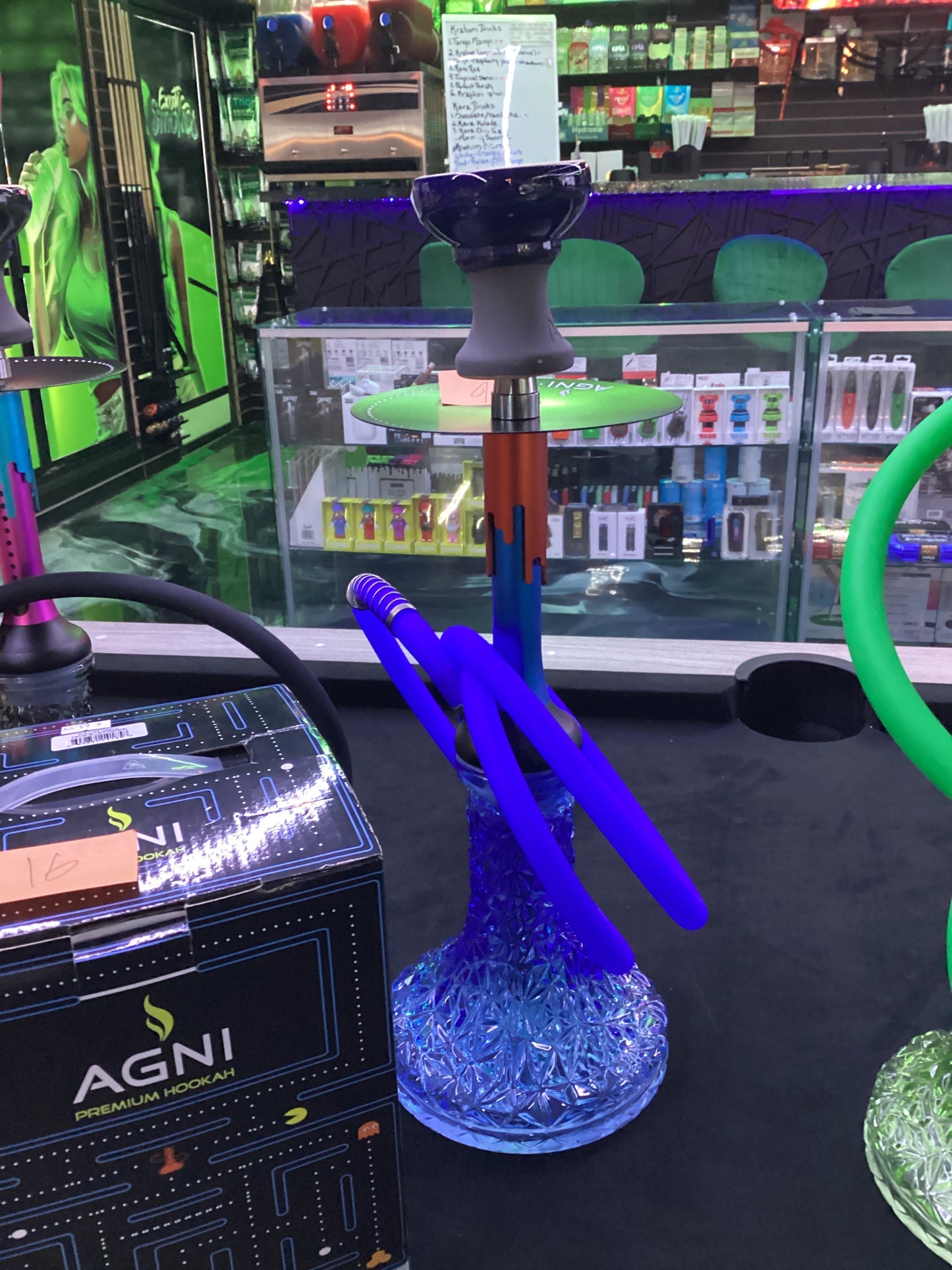 Agni hookah pacman-blue/orange
