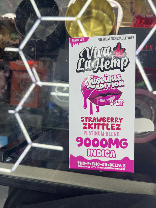 Viva la hemp 9g platinum blend strawberry skittlez  indica