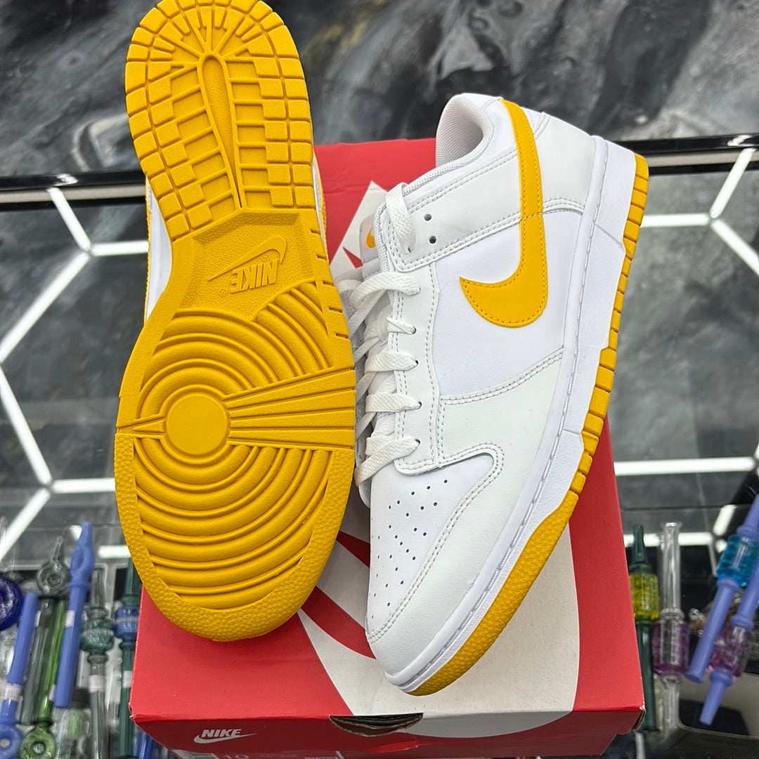 Nike dunk low retro white/university gold  size 10 M ￼