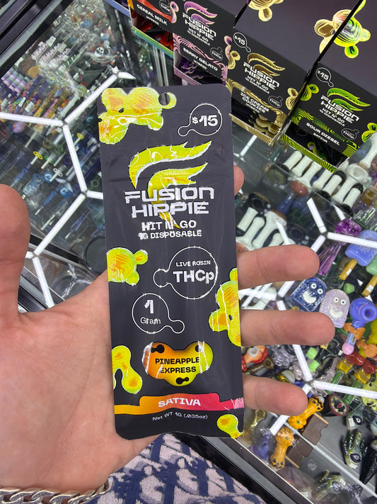 Fusion Hippie Hit N’ Go Live Rosin Thcp 1g Disposable Sativa Pineapple Express