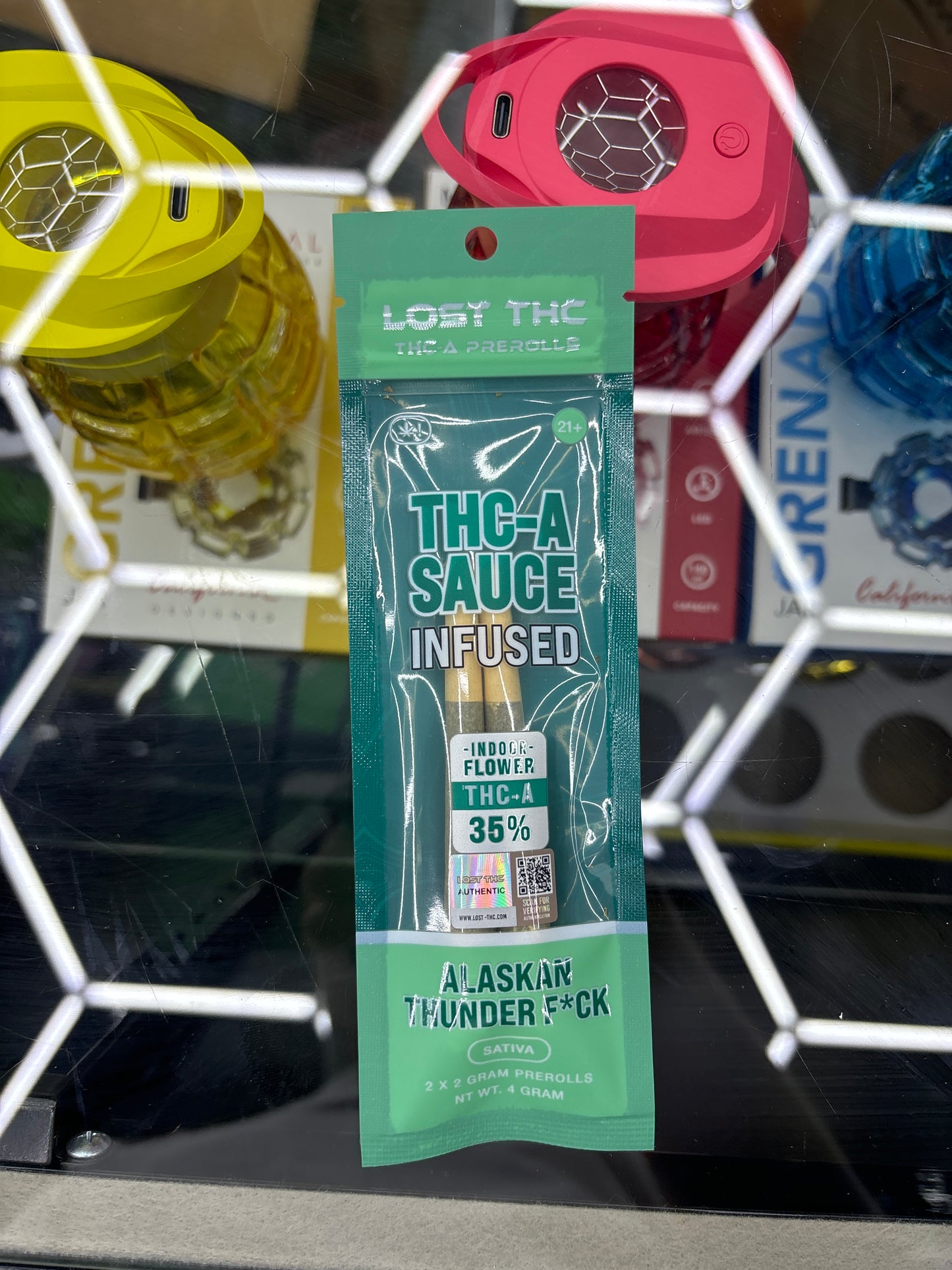 Lost thc-a pre-rolls, thca sauce, infused Alaska Thunderfuck sativa