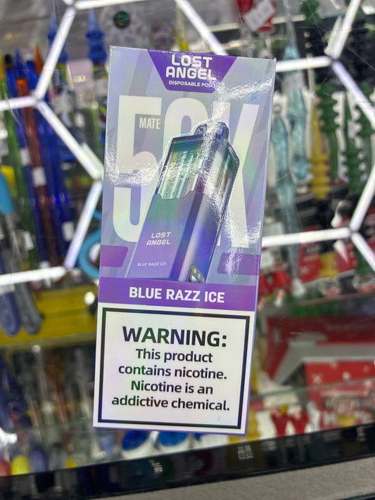Lost angel 50k puffs disposable pod blue razz ice