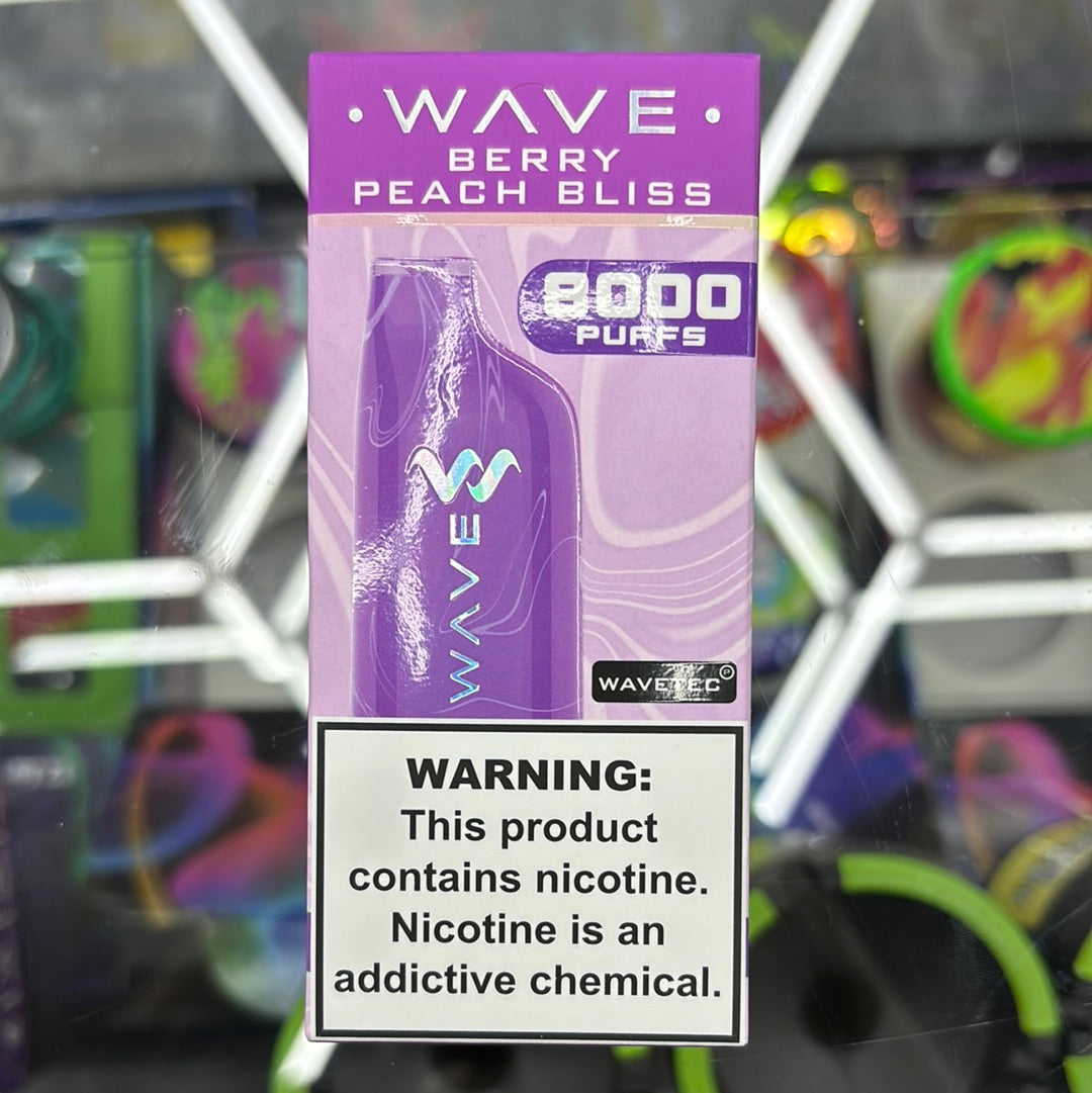 Wave berry peach bliss, 8000 puffs