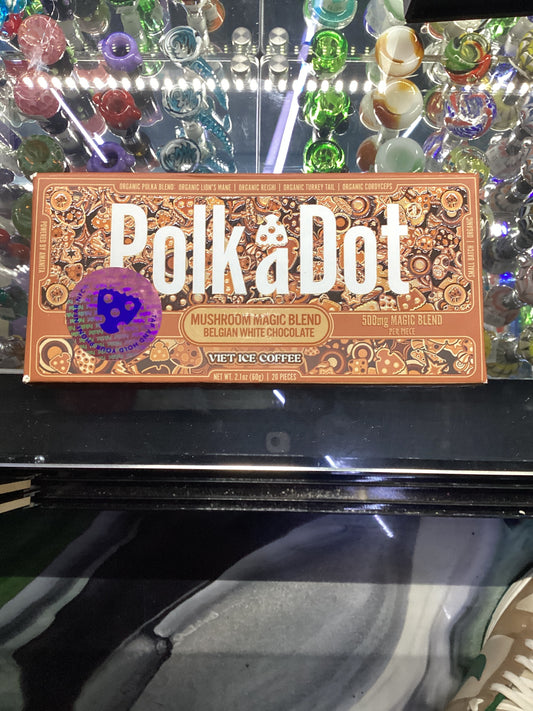 Polk a dot mushroom magic blend chocolate viet ice coffee 10,000mg 20 ct