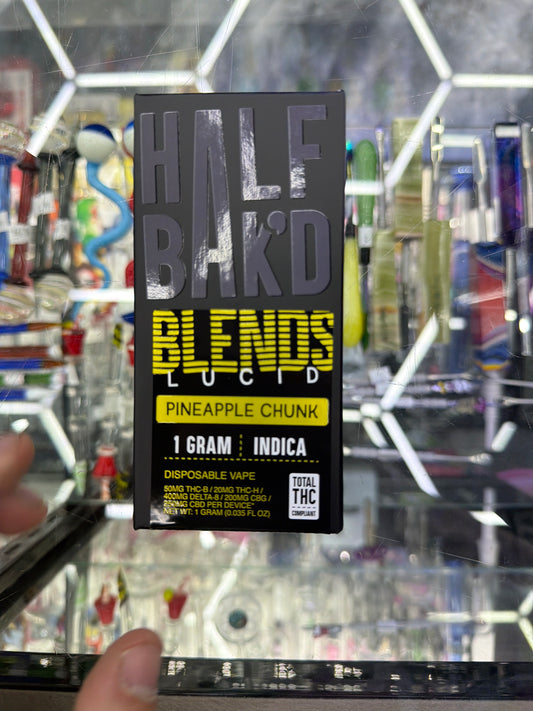 Half Bak’D hype blend thcp disposa vape 1g pineapple chunk indica