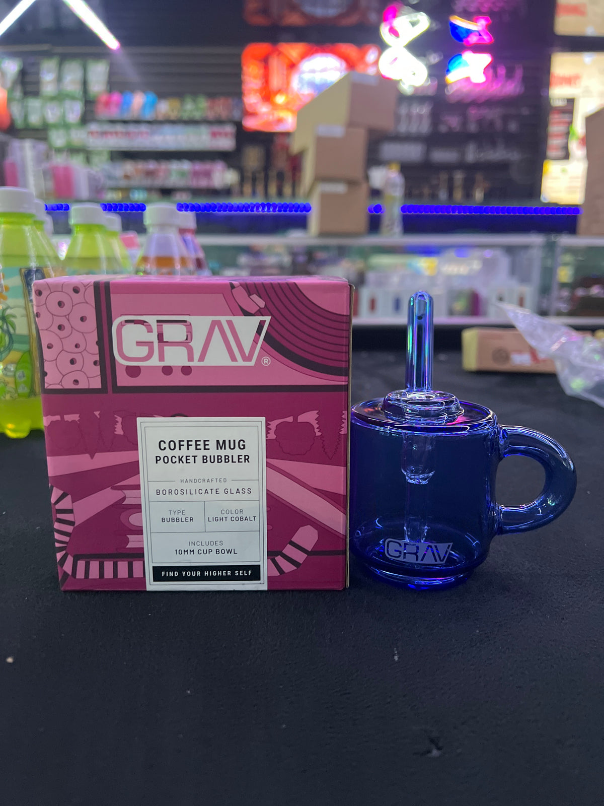 GRAV COFFEE MUG POCKET BUBBLER | LIGHT COBALT