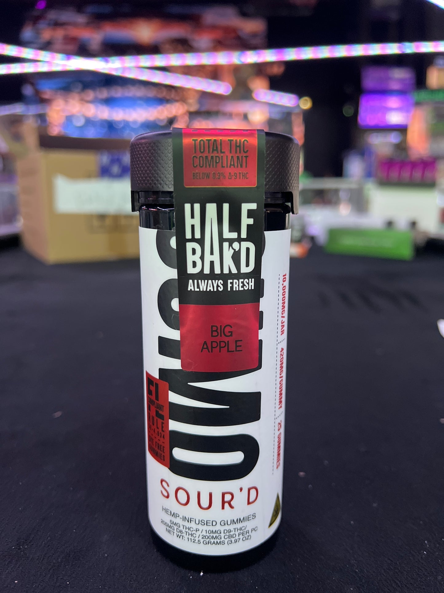 Half baked THCP sourd sumo gummy 10000mg 25ct jar big apple