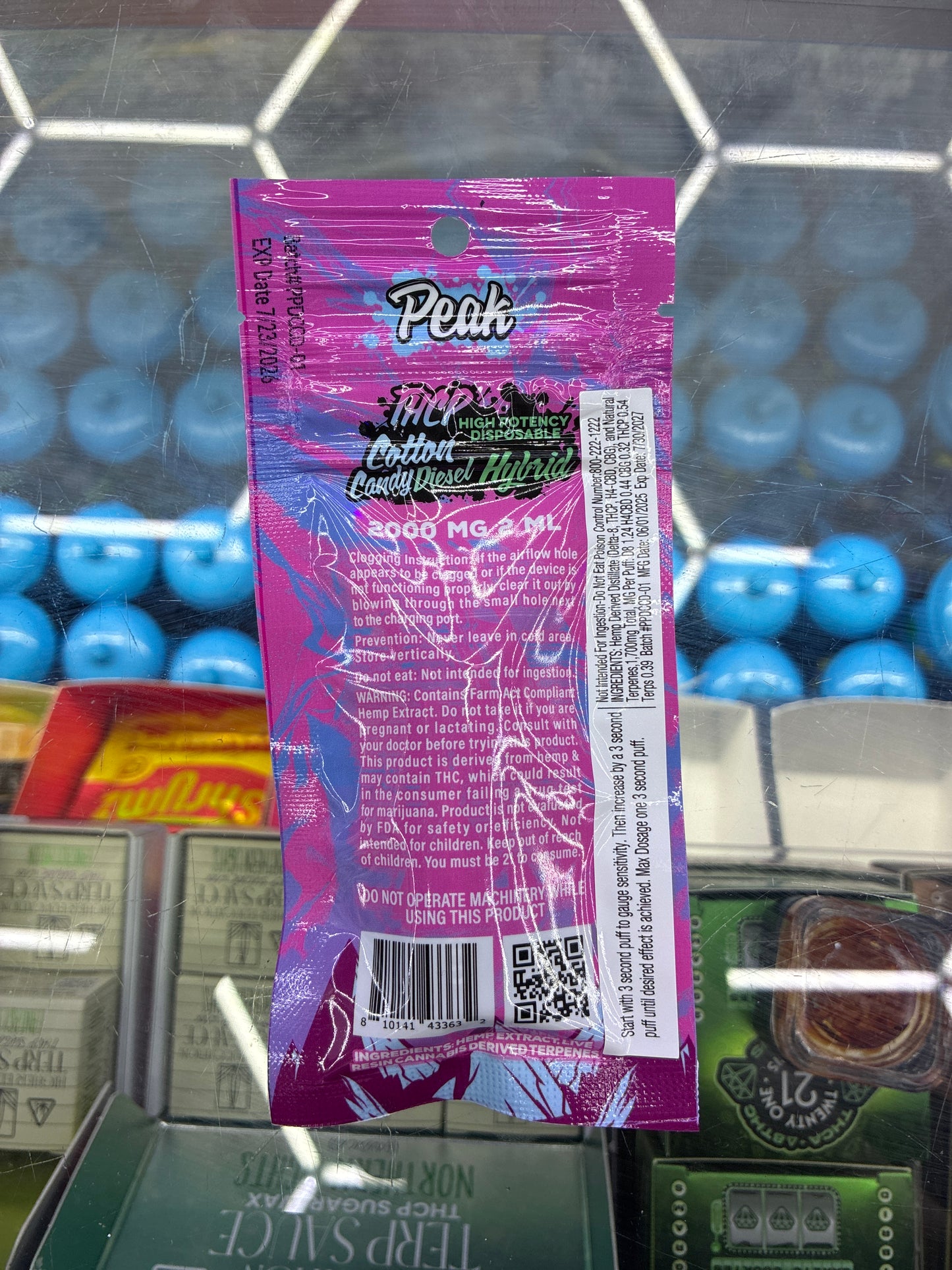 Peak thcp hybrid cotton candy diesel hybrid 2g