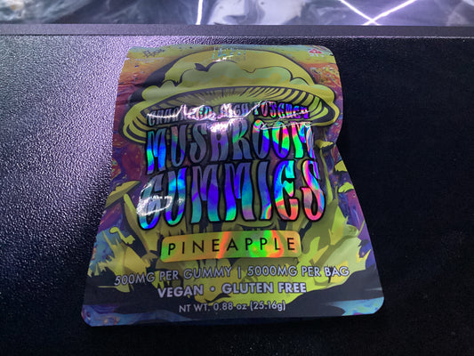 Fvkd enhance hypo mushroom gummy’s pineapple 500 MG per gummy 5000 MG per bag