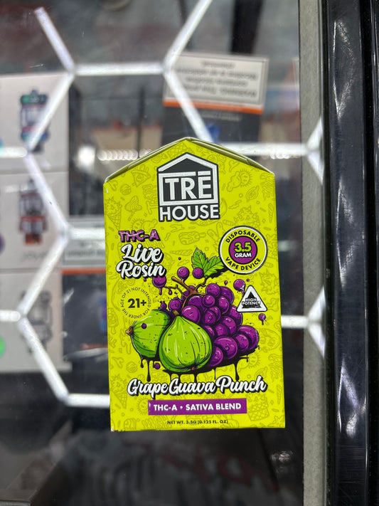 Tre house THCA live rosin grape guava punch sativa