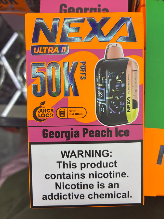 Nexa ultra II 50k puffs Georgia peach ice