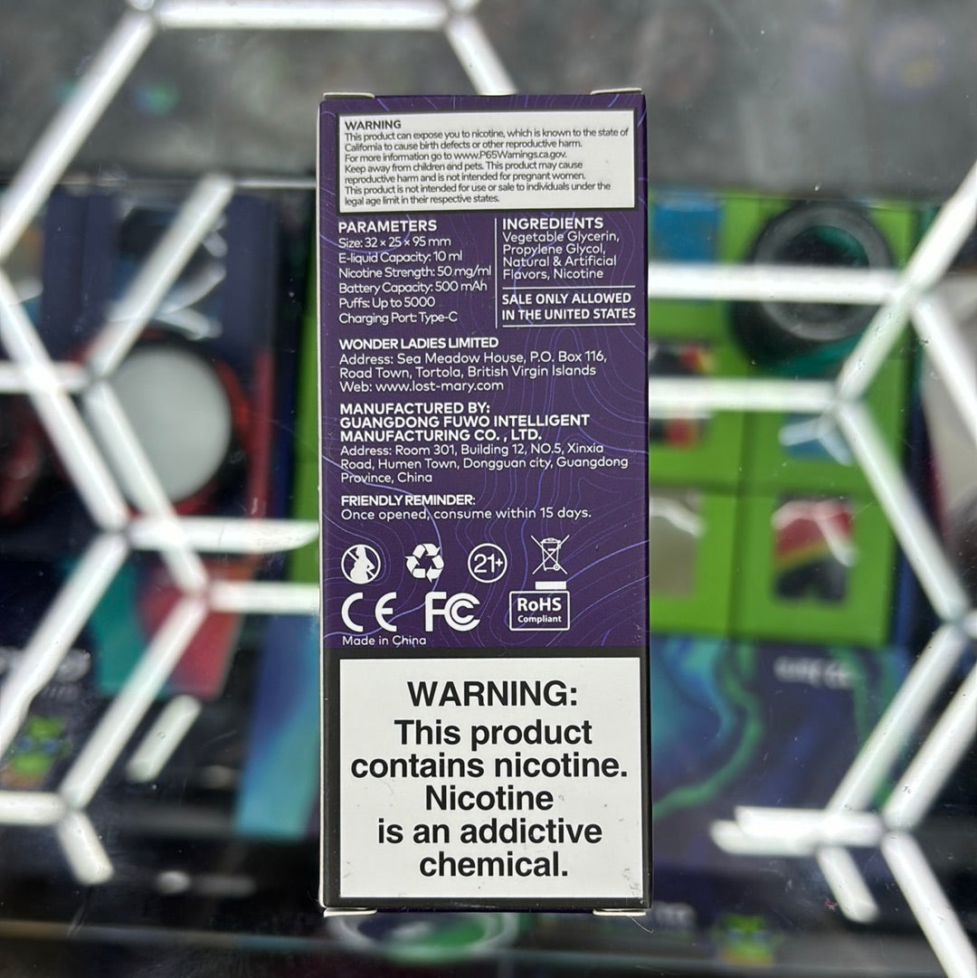 Lost Mary blue razz ice